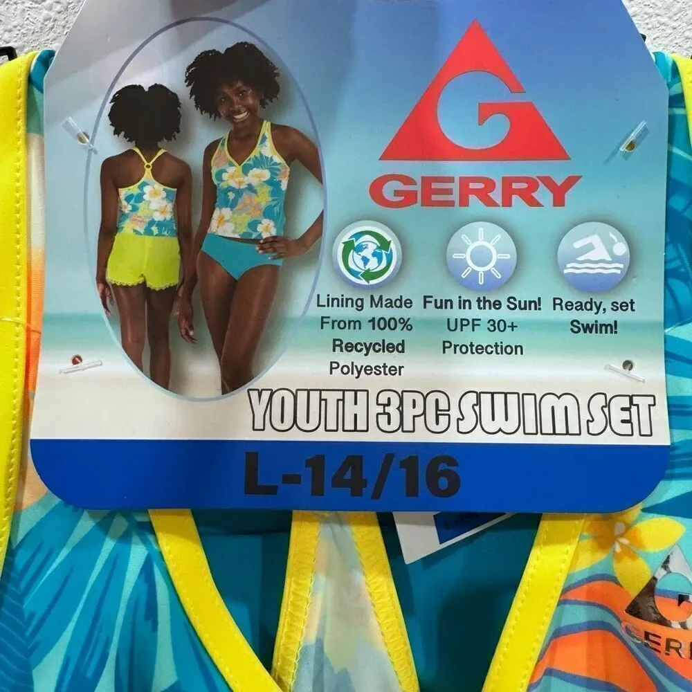 Gerry Youth 3-piece Swim Set‎ size large 14/16